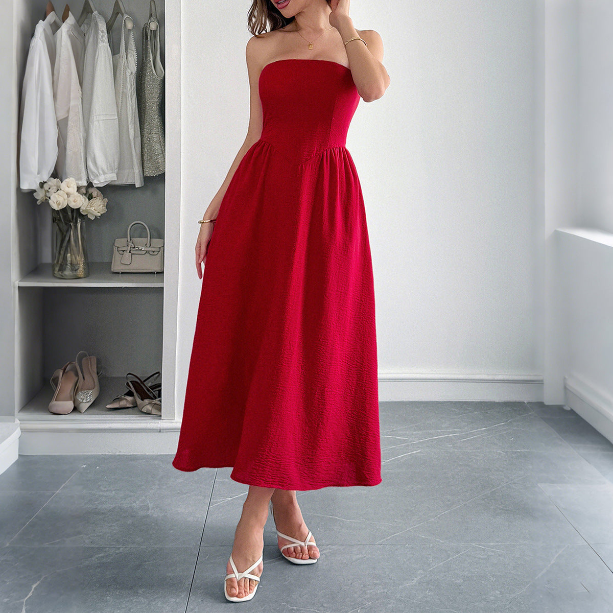 Tube Top A- Line European Dress