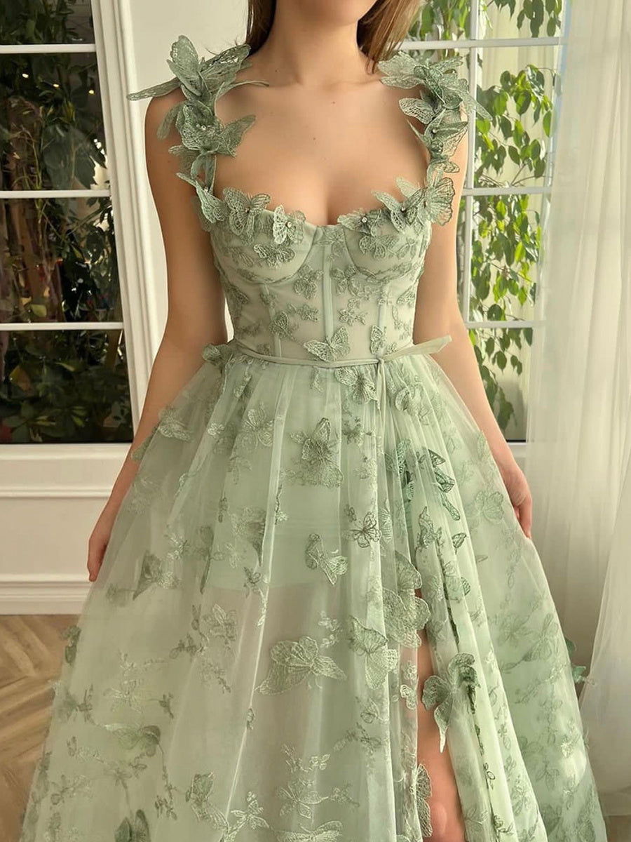 Flowers Bridesmaid Wedding Dress