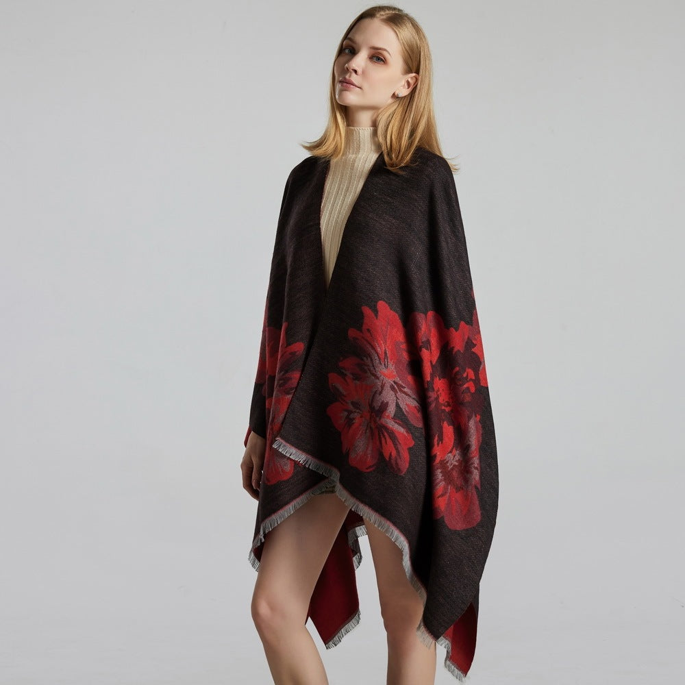 European Jacquard Thickened Shawl