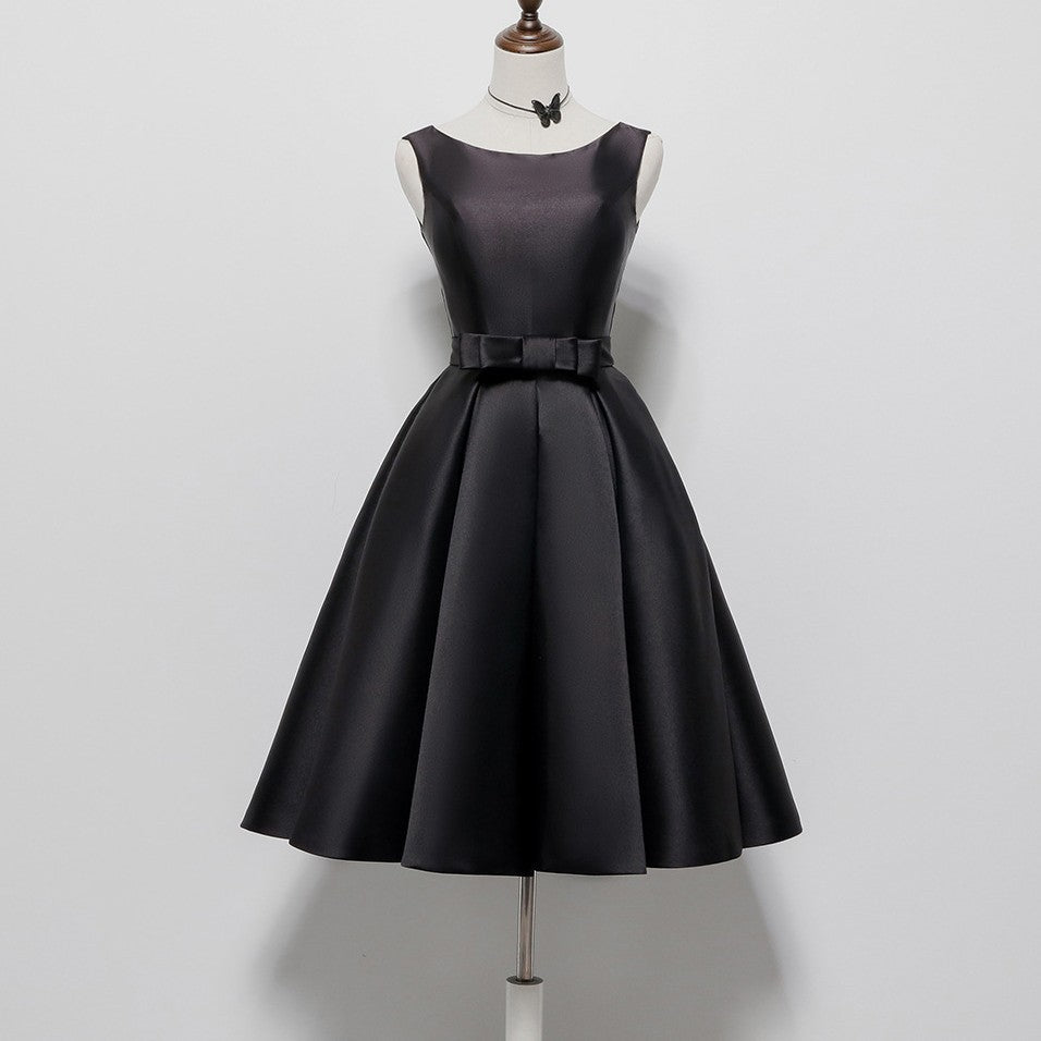 Hepburn Style Elegant Backless Dress