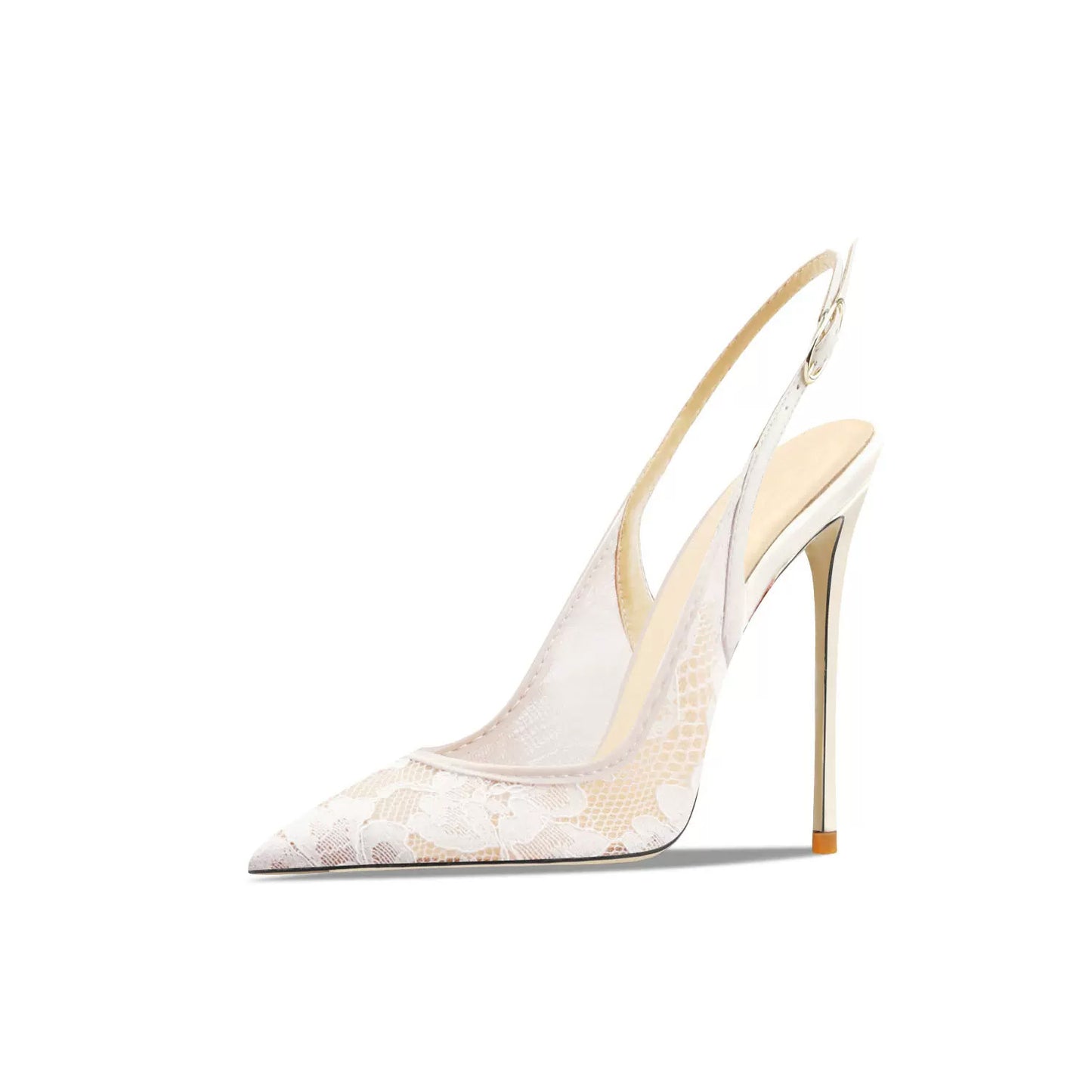 Pointed Lace Mesh Sandals