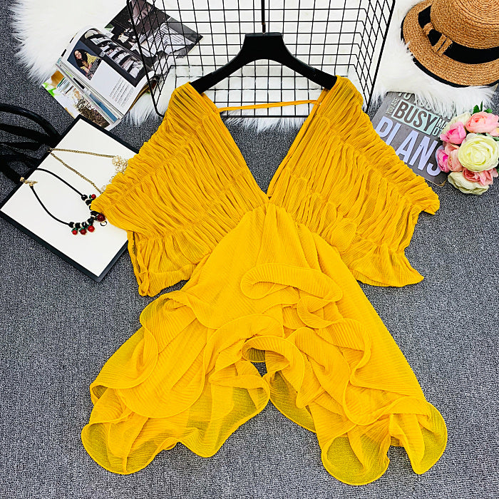 Irregular Chiffon Shirt
