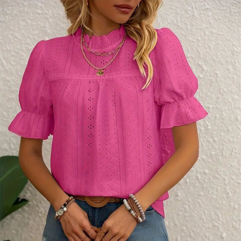 Women's Elegant Ruffle Detail Blouse