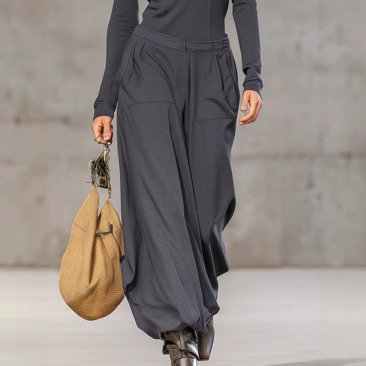Top Wide LegTrousers Two-piece Set