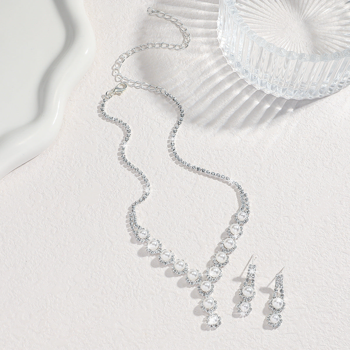 European Rhinestone Suit Necklace