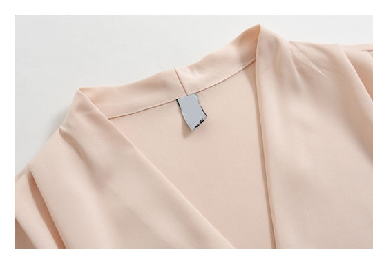 V-neck Chic Long-sleeve Blouse