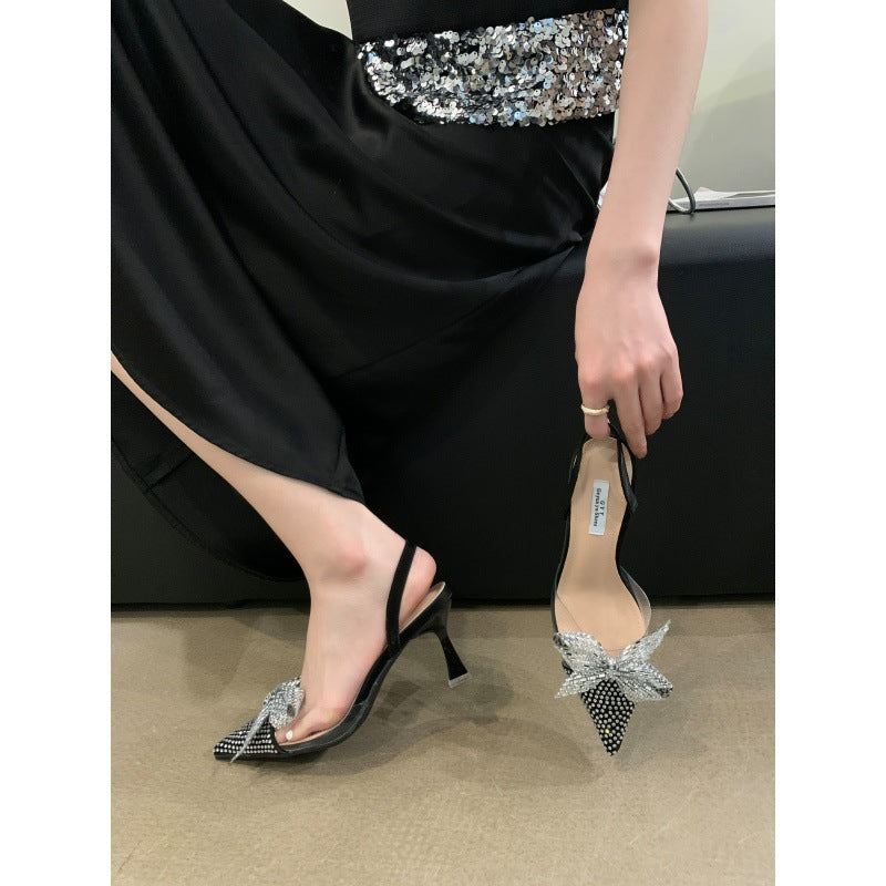 Pointed Toe Graceful Bow High Heels