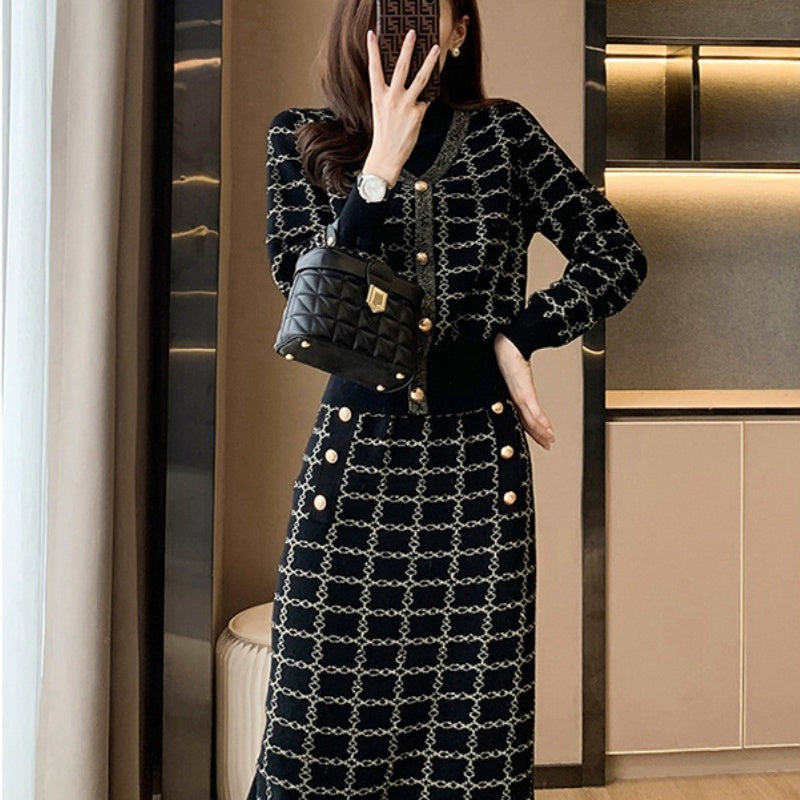 Sweaters Skirt Two-piece Suit