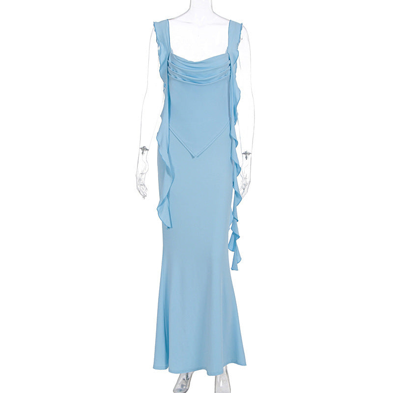 Tube Top Ruffled Ribbon Dress