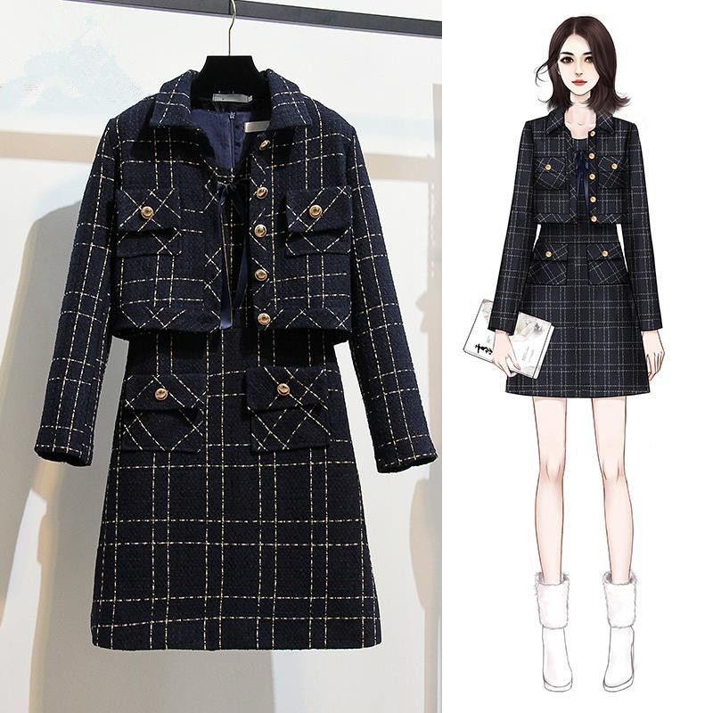 Fashion Socialite Dress Two-piece