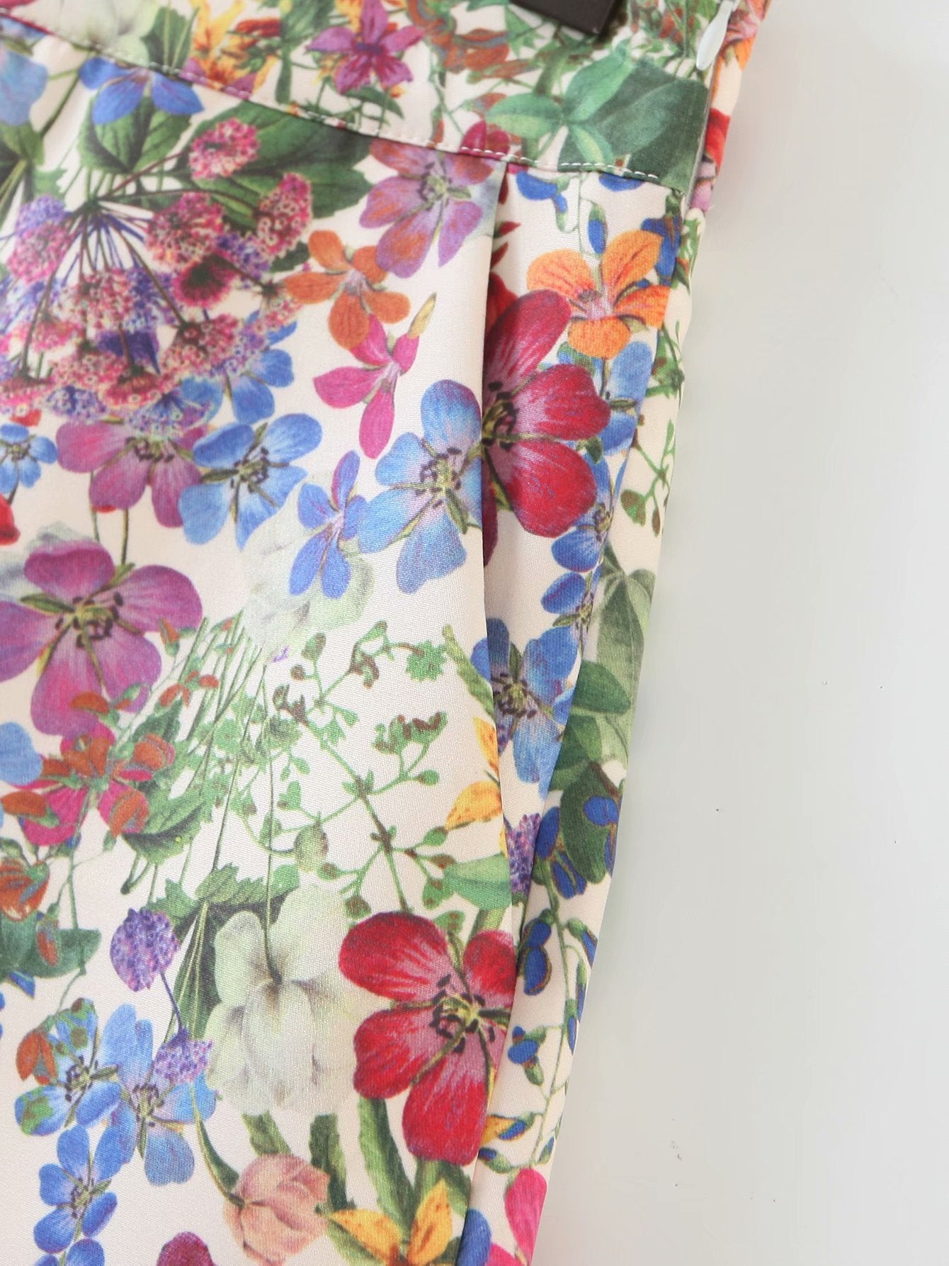 High waist floral print wide-leg shorts