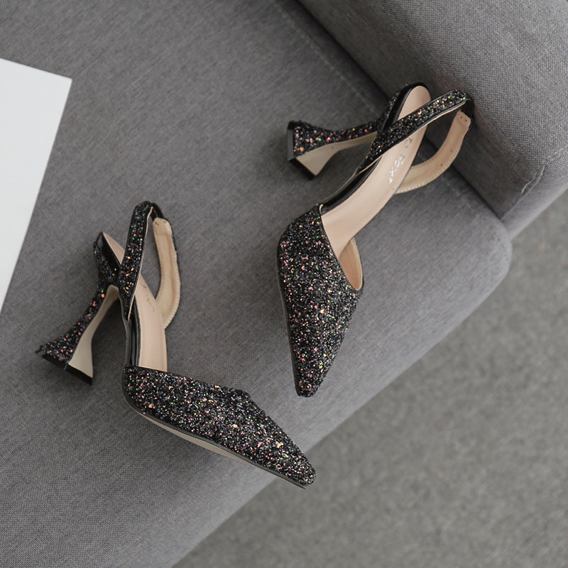 Low cut high heels