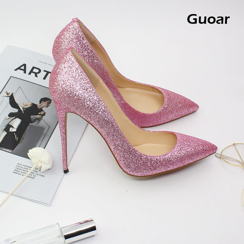 Pointed Glitter high heels