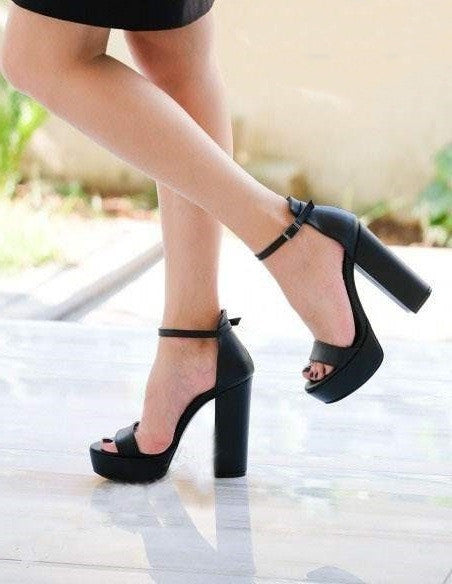 Solid Casual High Heels