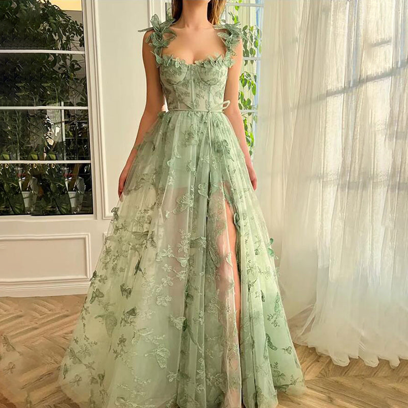 Flowers Bridesmaid Wedding Dress