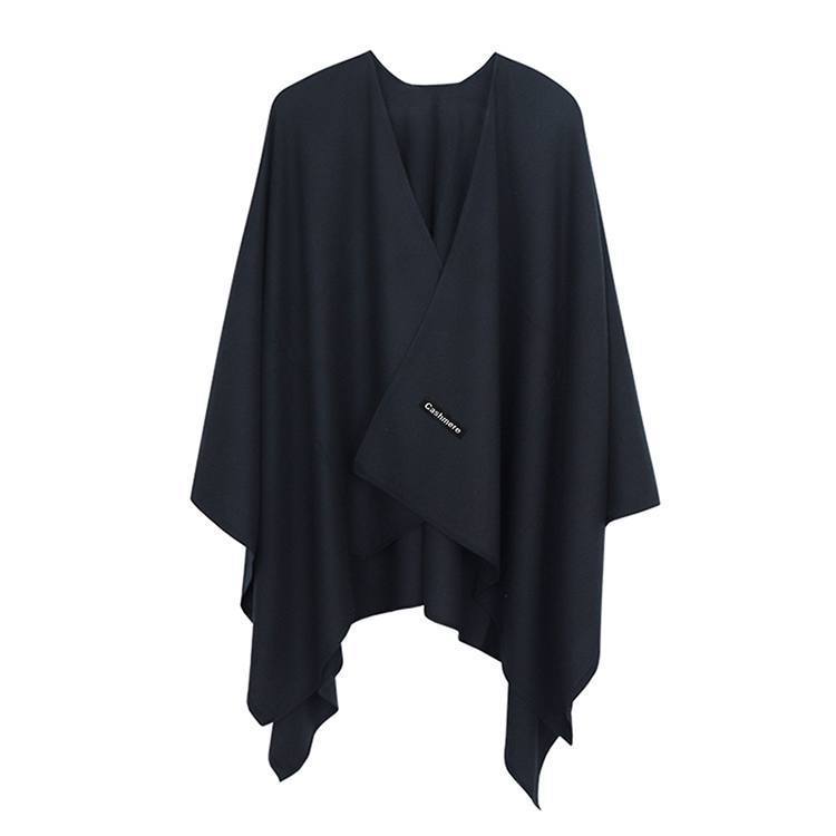 Solid Cashmere cloak shawl