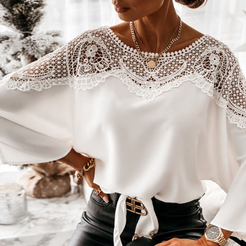Long Sleeve Lace Blouse