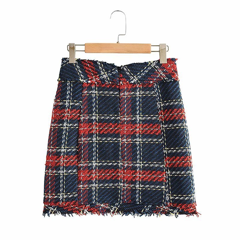 High Waist Slim Double-Breasted Skirt
