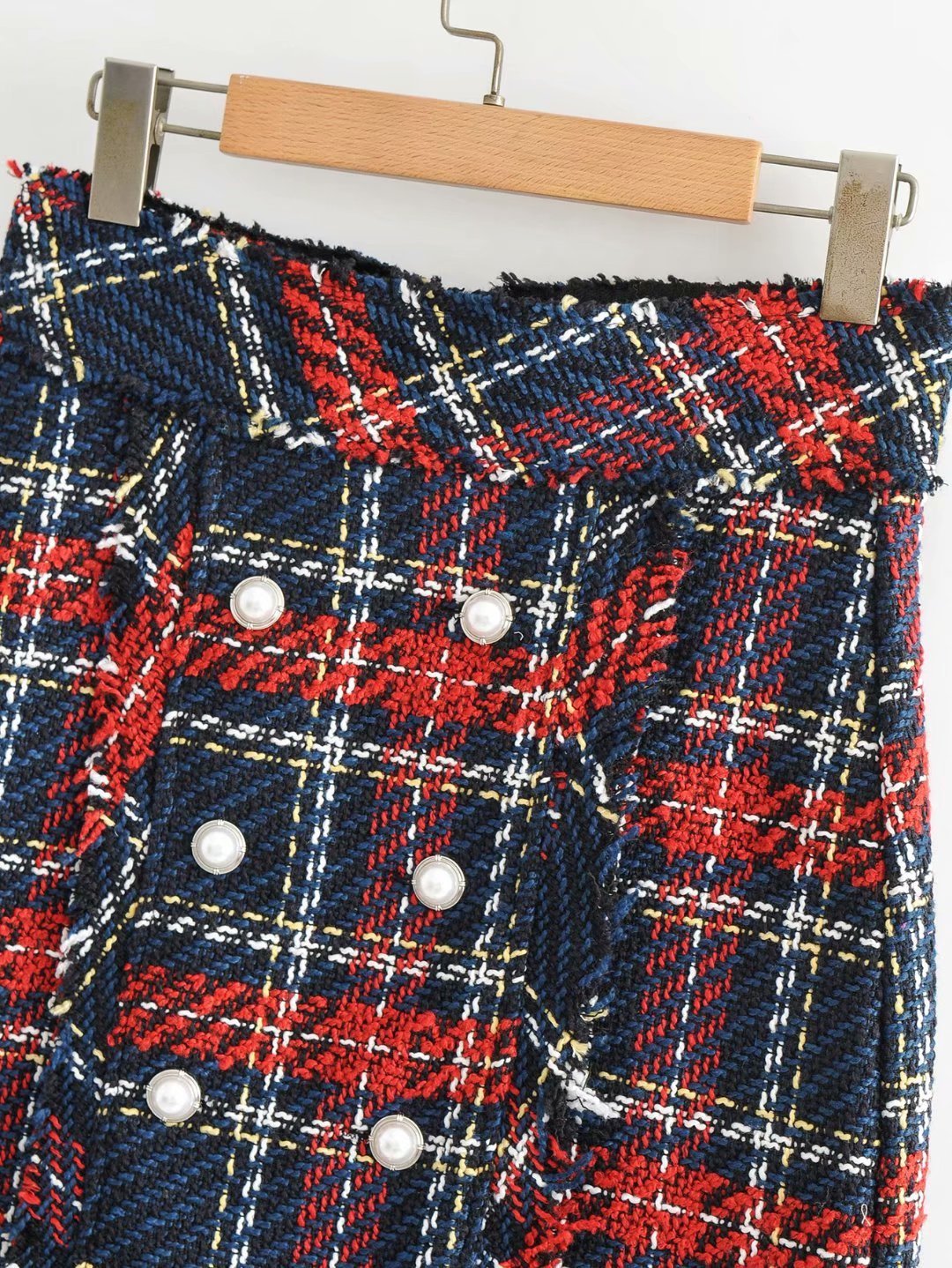 High Waist Slim Double-Breasted Skirt