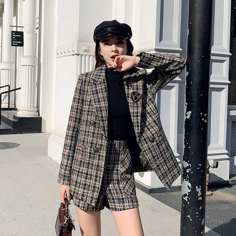 Woolen Plaid Suit