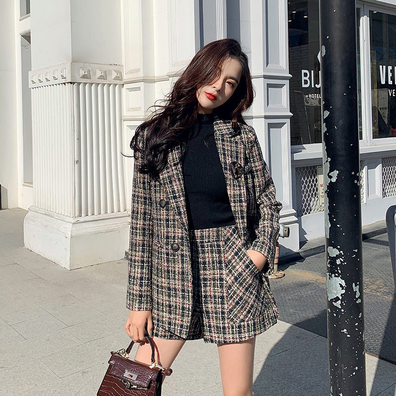 Woolen Plaid Suit
