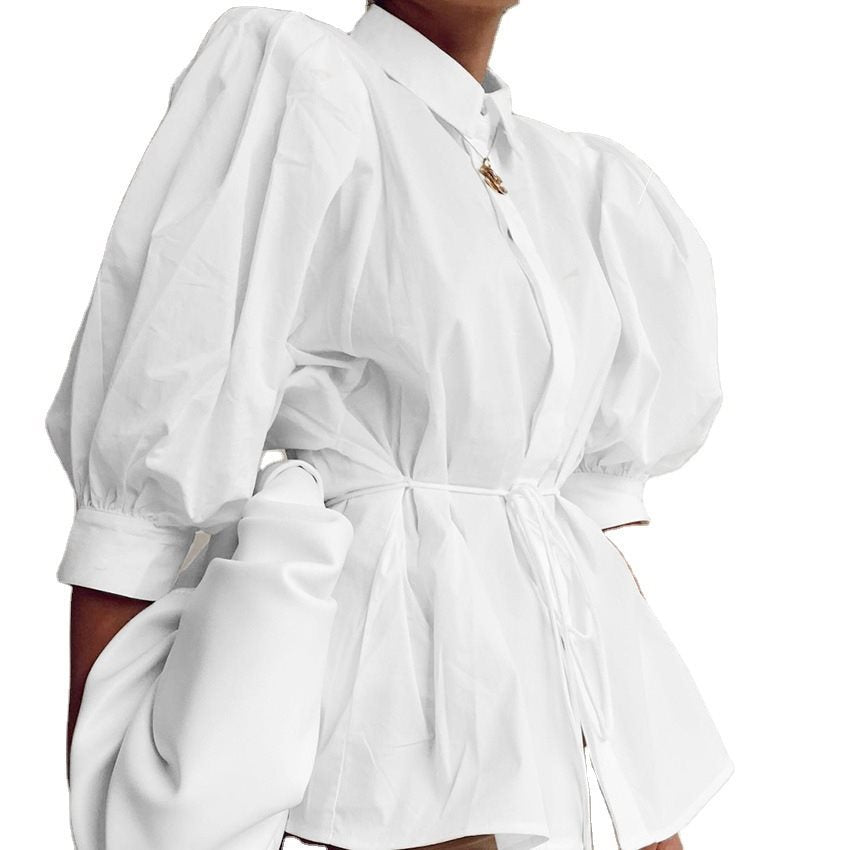 White French Court-Style Blouse