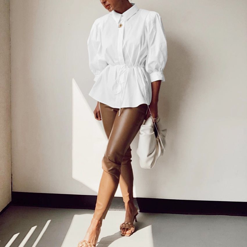 White French Court-Style Blouse