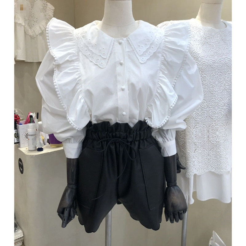 Lace Buttoned Shirt Women