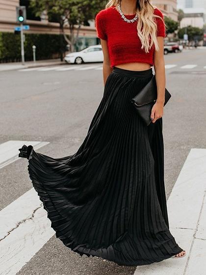 Solid Casual skirt