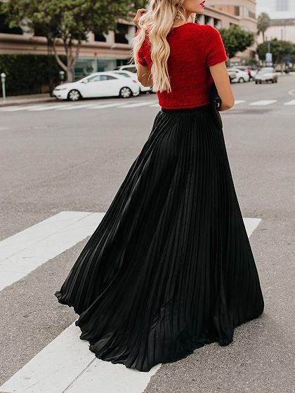 Solid Casual skirt