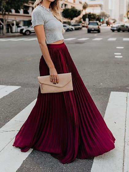 Solid Casual skirt