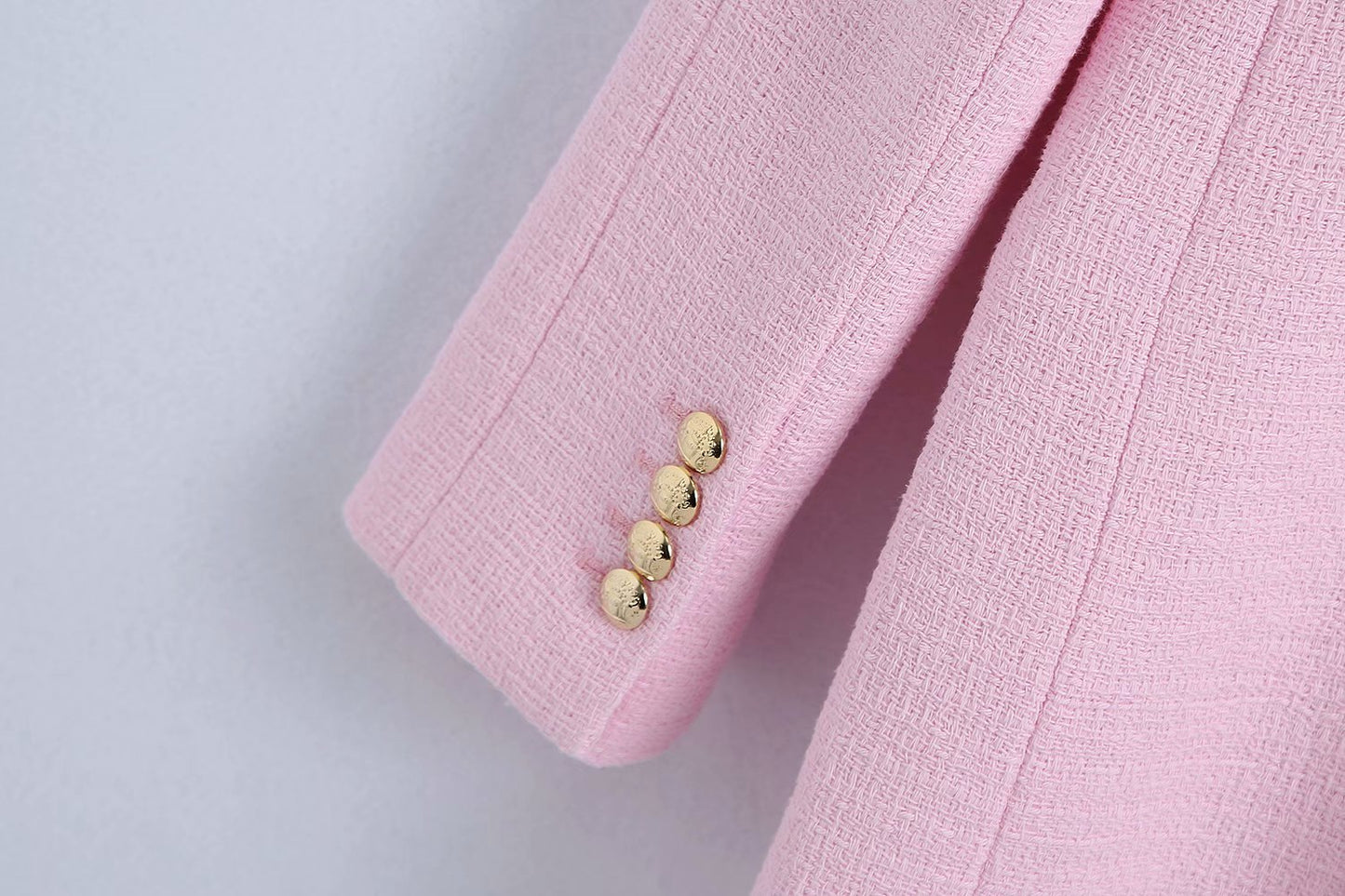 Texture Solid Color Pink Suit
