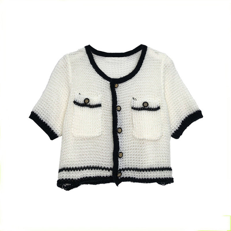 Thin Short-sleeved Design Blouse