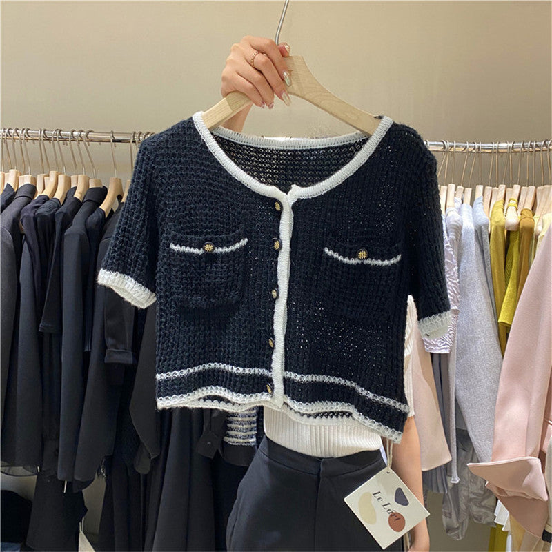 Thin Short-sleeved Design Blouse