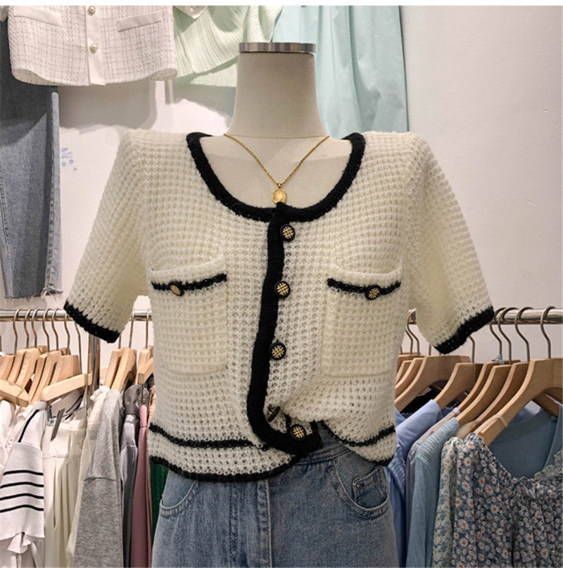 Thin Short-sleeved Design Blouse