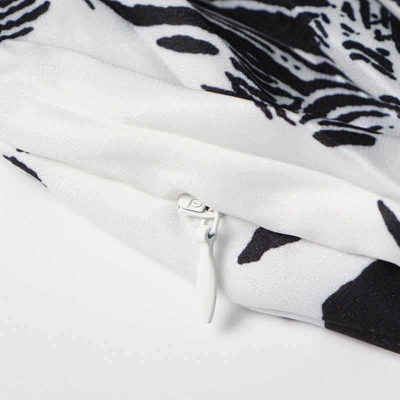 Trumpet Long Sleeves Slimming Mid-Length Blouse