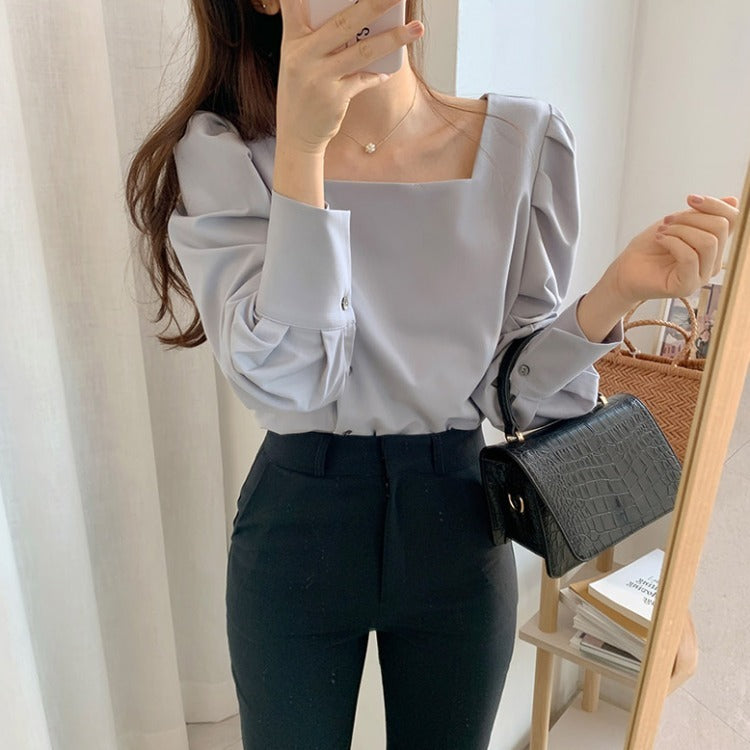 Square Collar Elegant Blouse