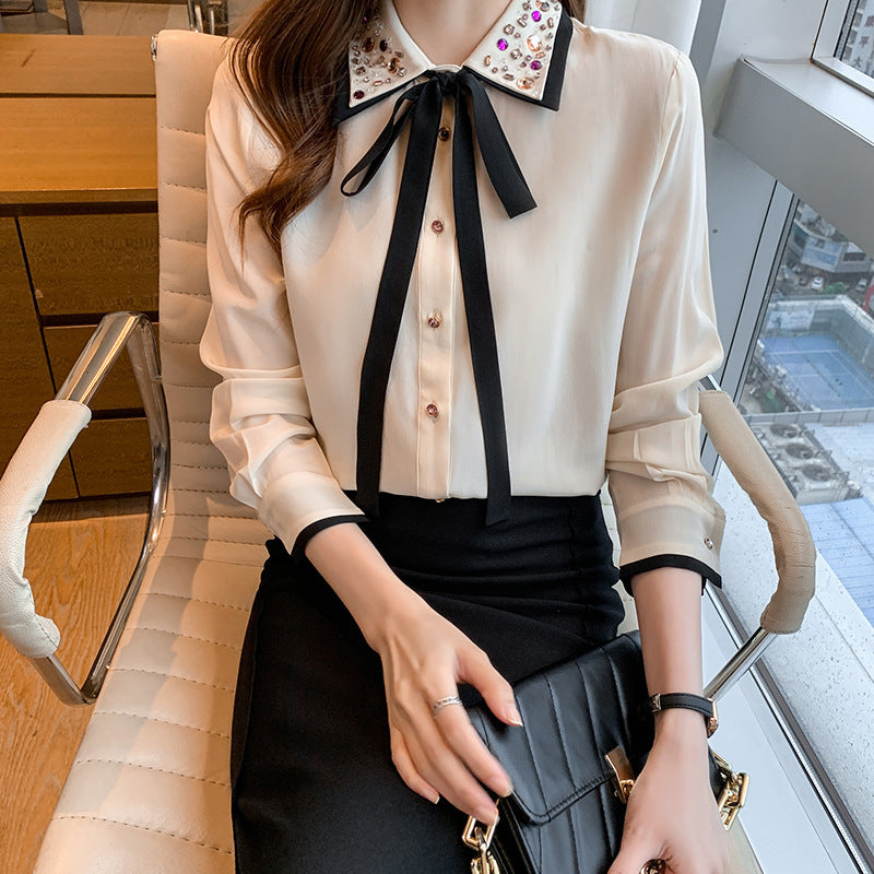 Long Sleeve Diamond Blouse