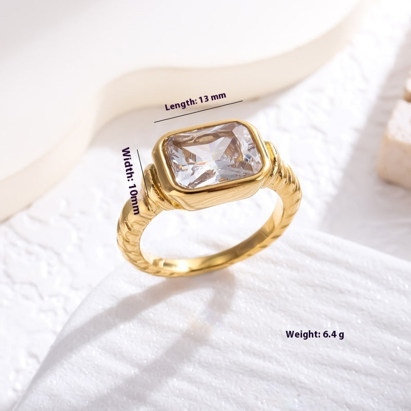 Trendy Style Zircon Ring For Women
