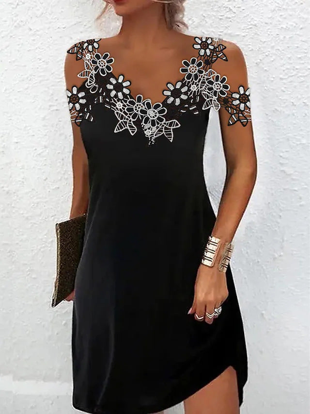 European Socialite Elegant Embroidery Dress