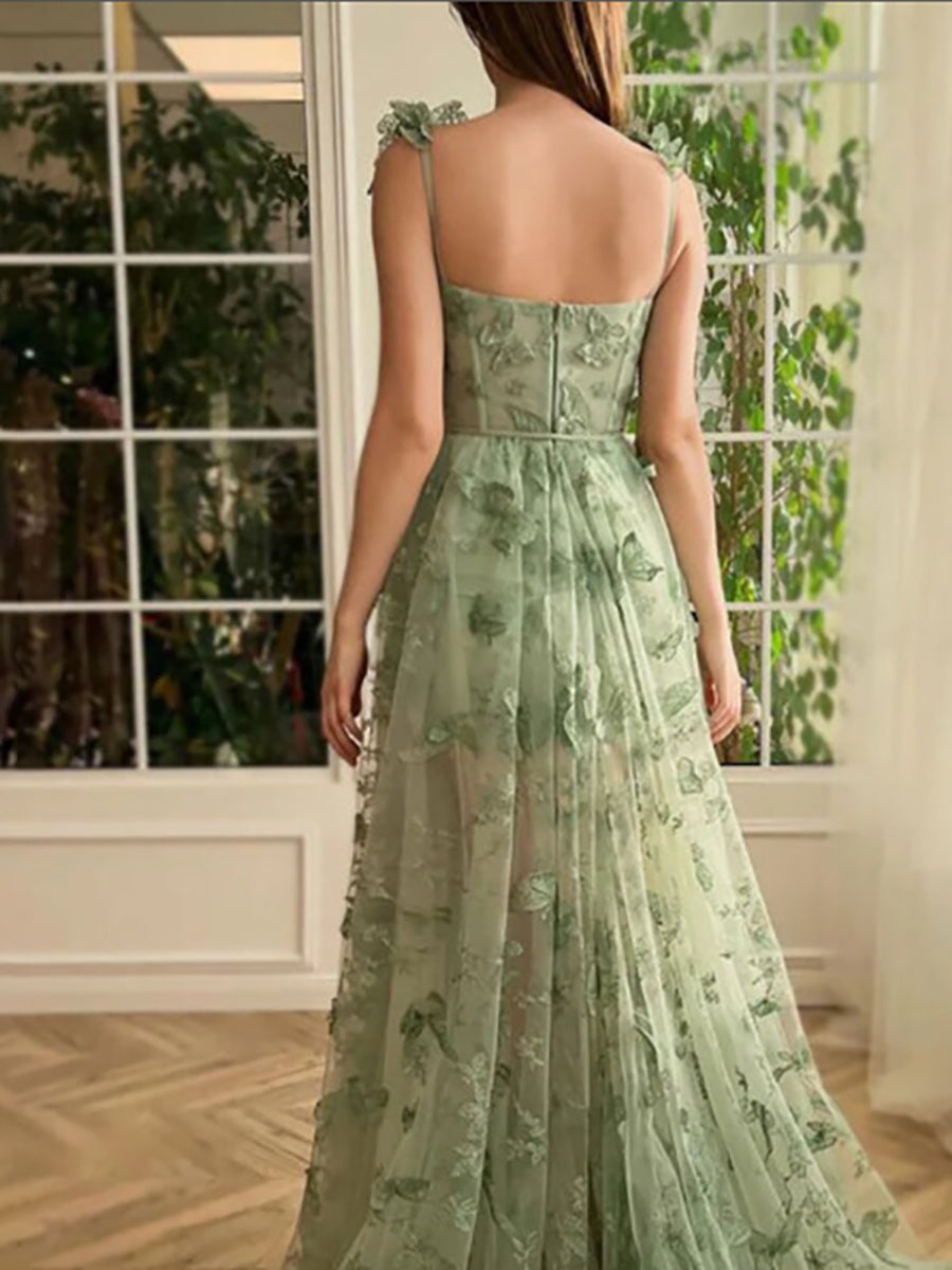 Flowers Bridesmaid Wedding Dress