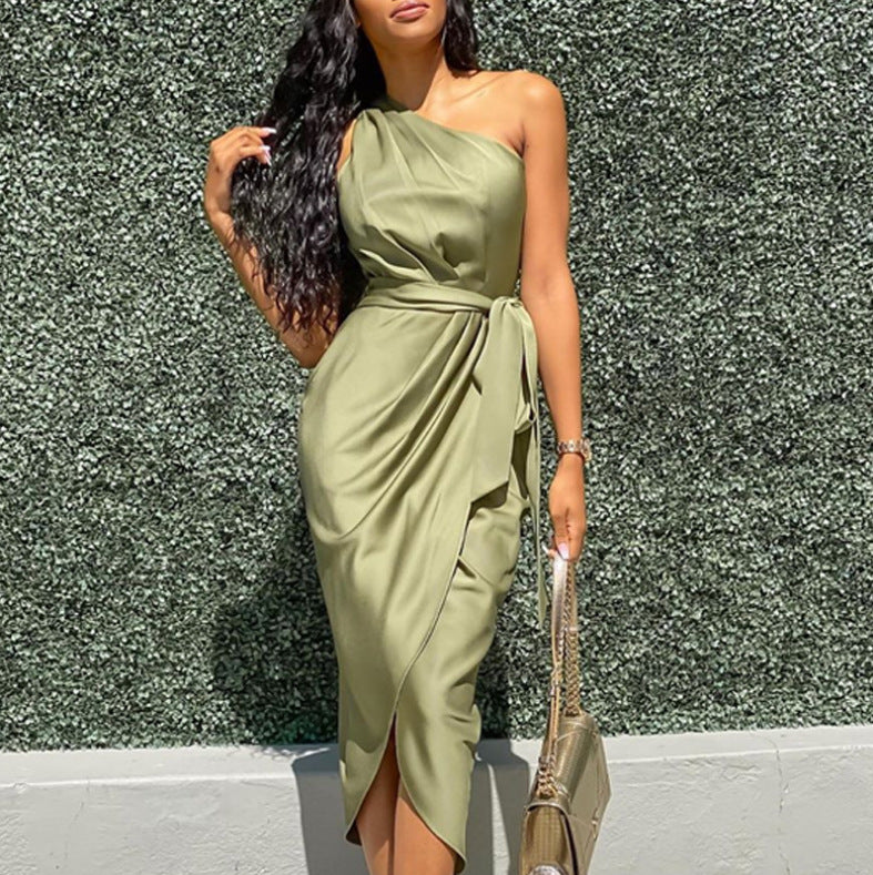 Irregular strap Dress