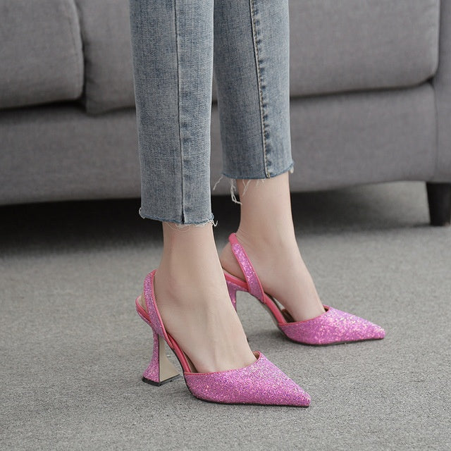 Low cut high heels
