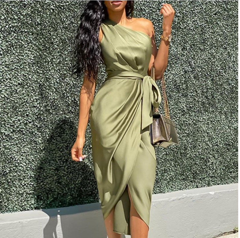 Irregular strap Dress