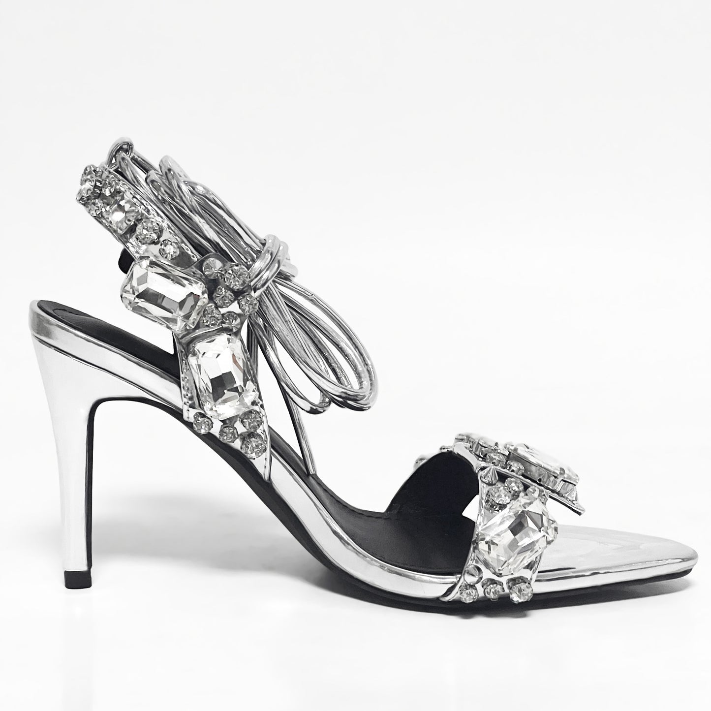 Rivet Rhinestone Stiletto Heels