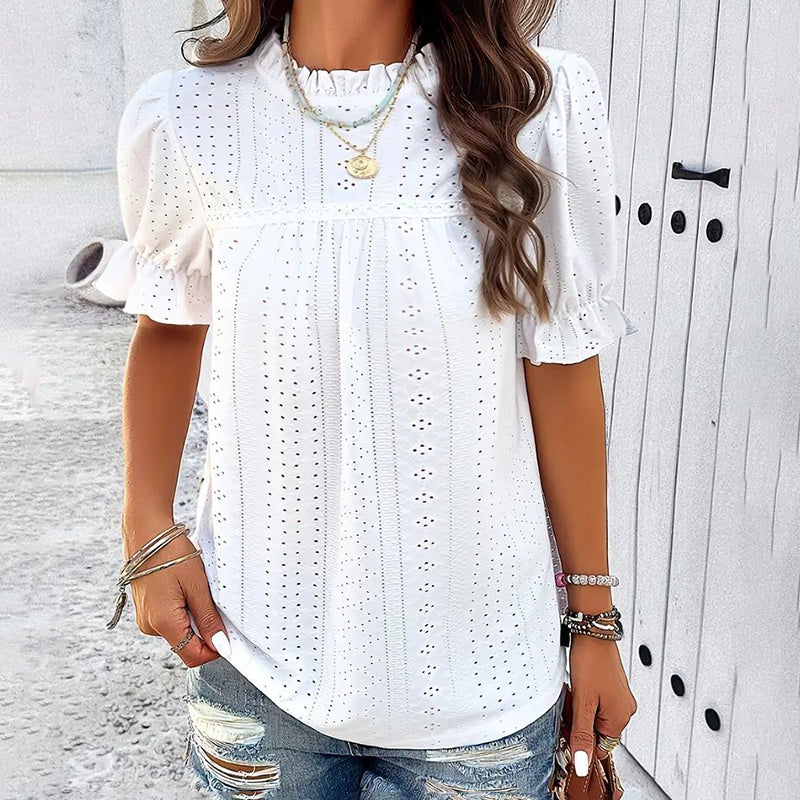 Women's Elegant Ruffle Detail Blouse
