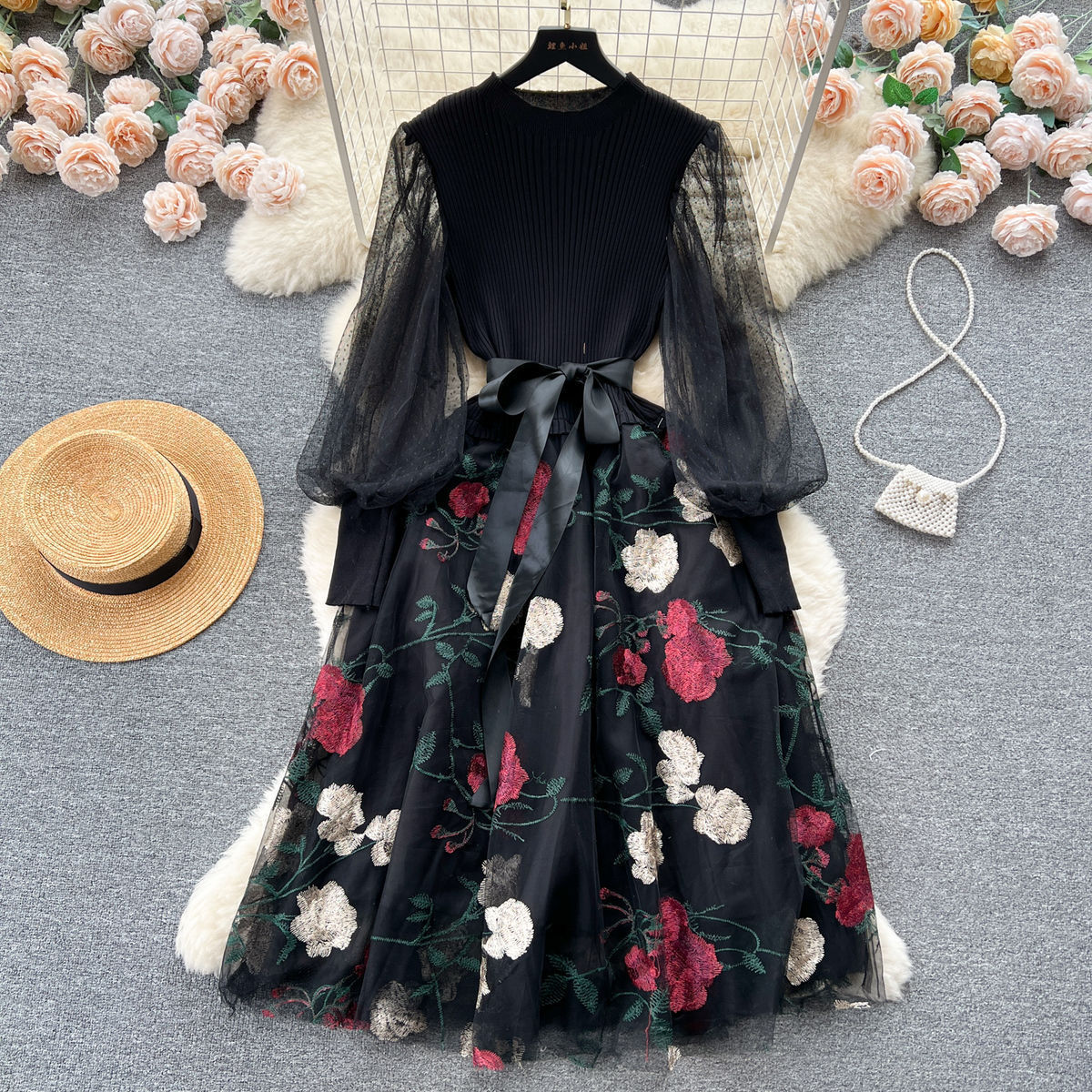 French Entry Lux Socialite Mesh Dress