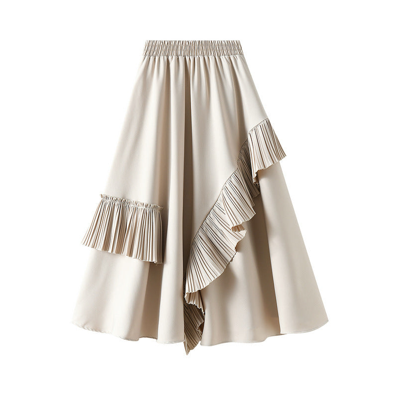Mid-length Slim Umbrella Skirt