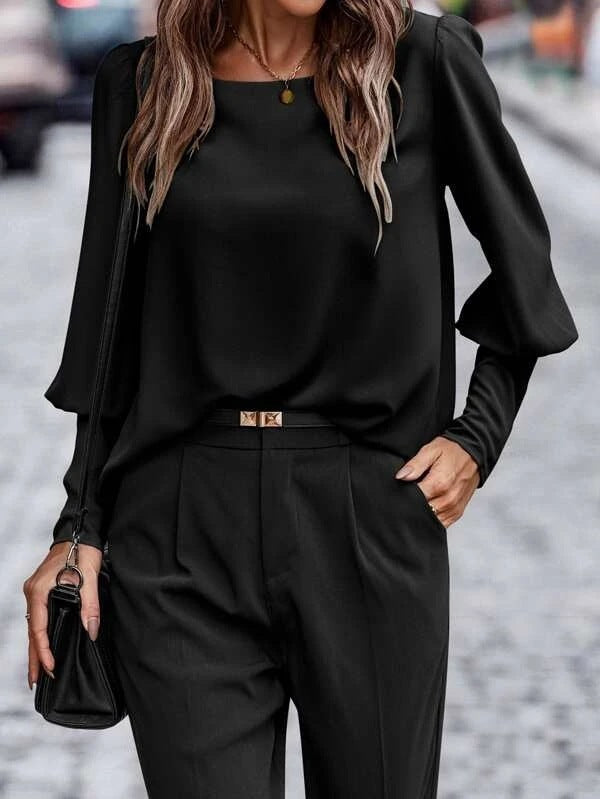 Long Sleeve Solid Casual Shirt