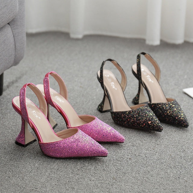 Low cut high heels
